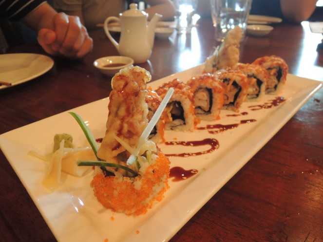 Spider roll (with soft shell crab) - $22